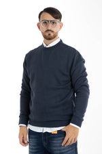 Pull granny à col rond côtelé 104 | 2 pour 40 € | Bleu