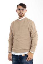 106 Knitted Crew Neck Sweater | 2 for €40 | Beige