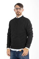 Pullover Girocollo Lavorato 106 | 2 per €40 | Nero