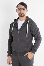 Heavyweight Jersey Zip-Up Hoodie 6704 | 2 for €60 | Grey