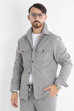 Chemise en velours 330 | 2 pour 50 € | Grise