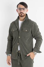 Chemise en velours 330 | 2 pour 50 € | Verte