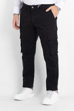 BR017 Pantalon cargo semi-slim | 2 pour 60 € | Noir