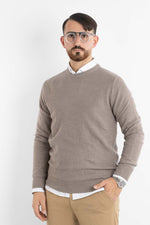 Pullover Girocollo Misto Lana Chicco 906 | 2 per €60 | Tortora