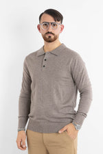 Polo Pullover Misto Lana 86 | 2 per €50 | Tortora