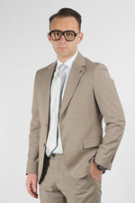 Abito Due Bottoni Tramato Nex | Sabbia