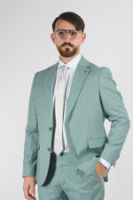 Abito Due Bottoni Basic | Verde Acqua