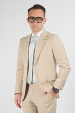 Abito Due Bottoni Tramato Nex | Beige