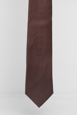 Cravatta Tre Pieghe Tinta Unita Marrone | 2 Per €20