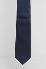 Cravatta Tre Pieghe Tinta Unita Micro Diamantino Blu Scuro | 2 Per €20