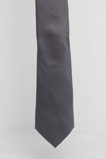 Cravatta Tre Pieghe Trama Micro Puntini Grigio Scuro | 2 Per €20