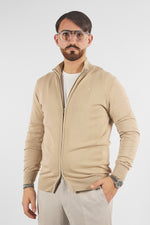 Basic Full-Zip Pullover in 105% Cotton | 2 for €50 | Beige 45