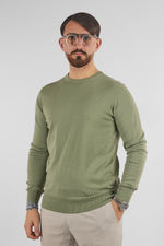 Pullover Girocollo Basic Cotone 110 | 2 per €50 | Verde Mela 12