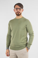 Basic Crew Neck Sweater in 110% Cotton | 2 for €50 | Apple Green 12