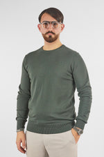 Pullover Girocollo Basic Cotone 110 | 2 per €50 | Verde Scuro 32
