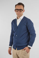 Cardigan a V con Bottoni Basic di Cotone 1107 | 2 per €50 | Avion 43