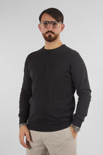 Pullover Girocollo Basic Cotone 110 | 2 per €50 | Nero 01