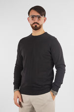 Pullover Girocollo Basic Cotone 110 | 2 per €50 | Nero 01