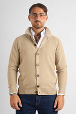 Cardigan con Bottoni e Colletto 1448 | Beige