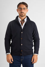Cardigan con Bottoni e Colletto 1448 | Blu