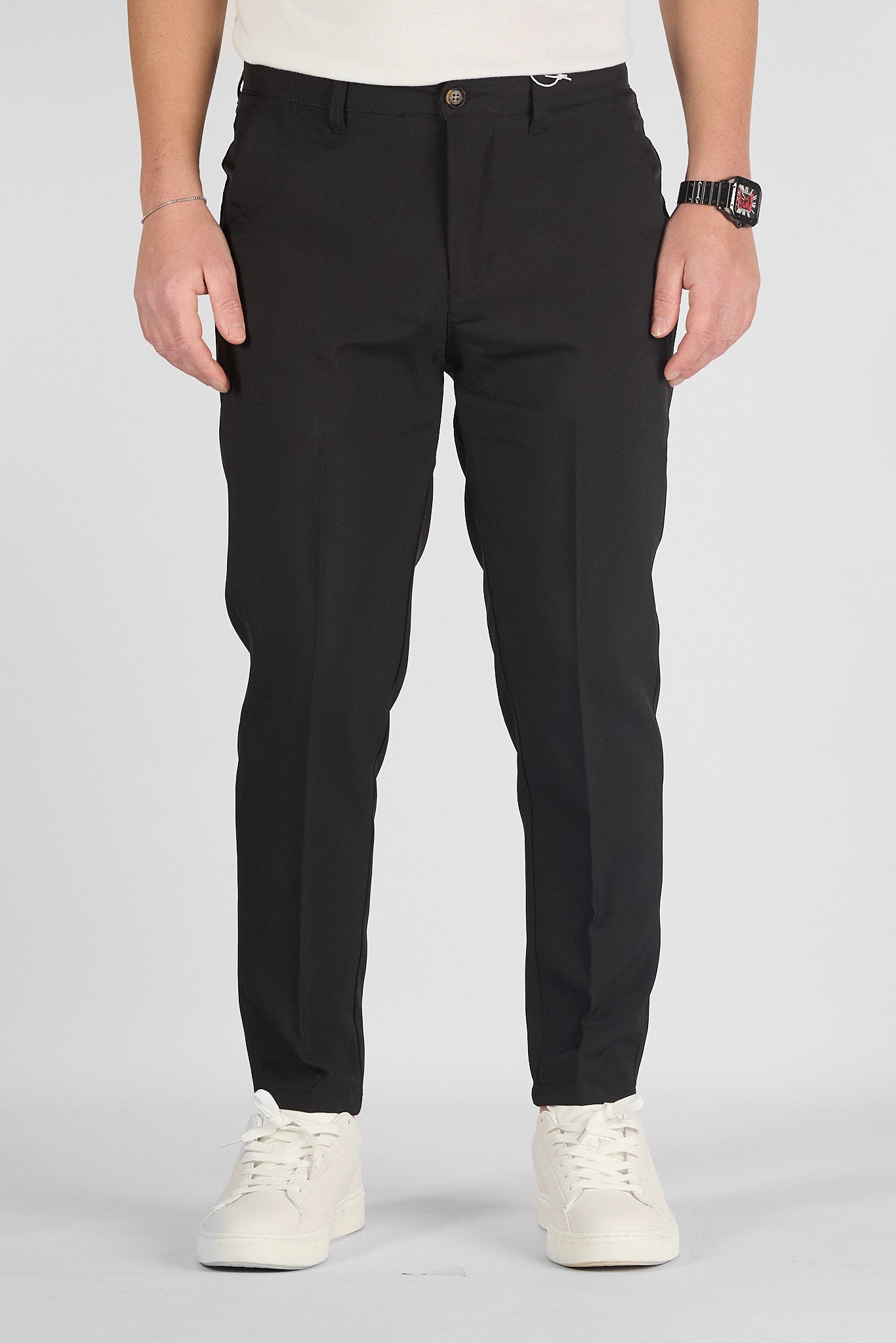 Pantalone Capri Active Stile Sartoriale No Stiro 713 | 2 per €60 | Nero