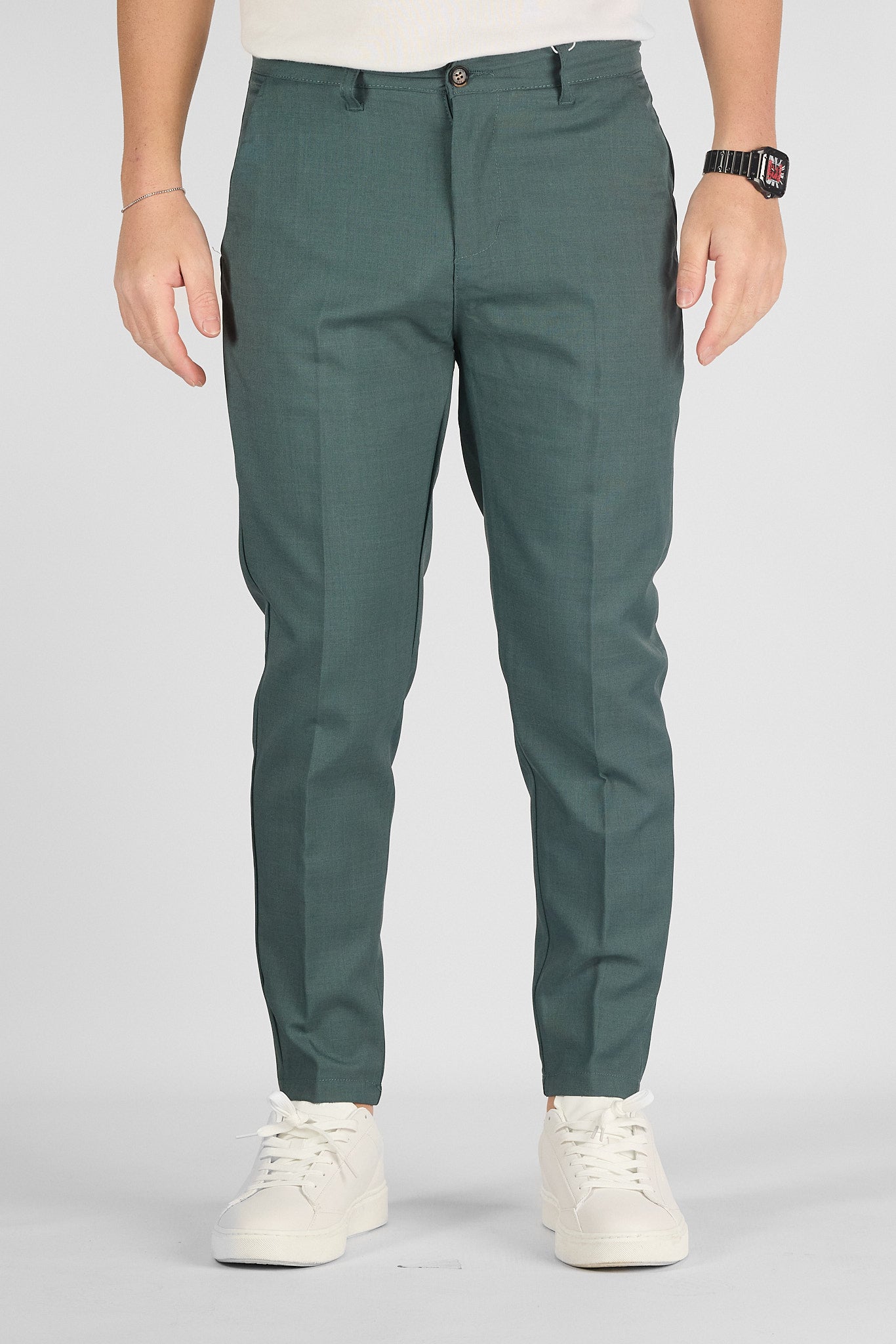 Pantalone Capri Active Stile Sartoriale No Stiro 713 | 2 per €60 | Verde