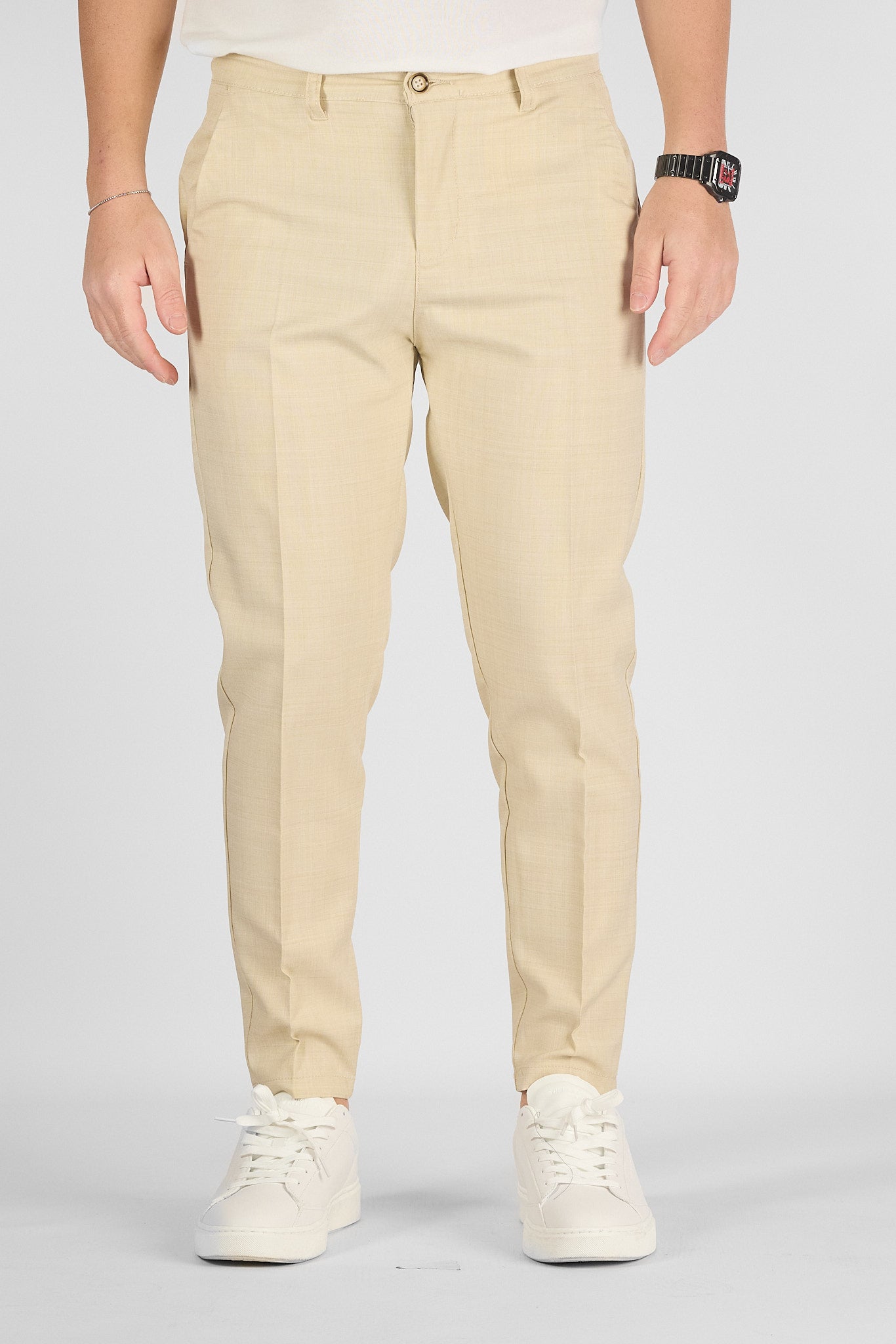 Pantalone Capri Active Stile Sartoriale No Stiro 713 | 2 per €60 | Beige