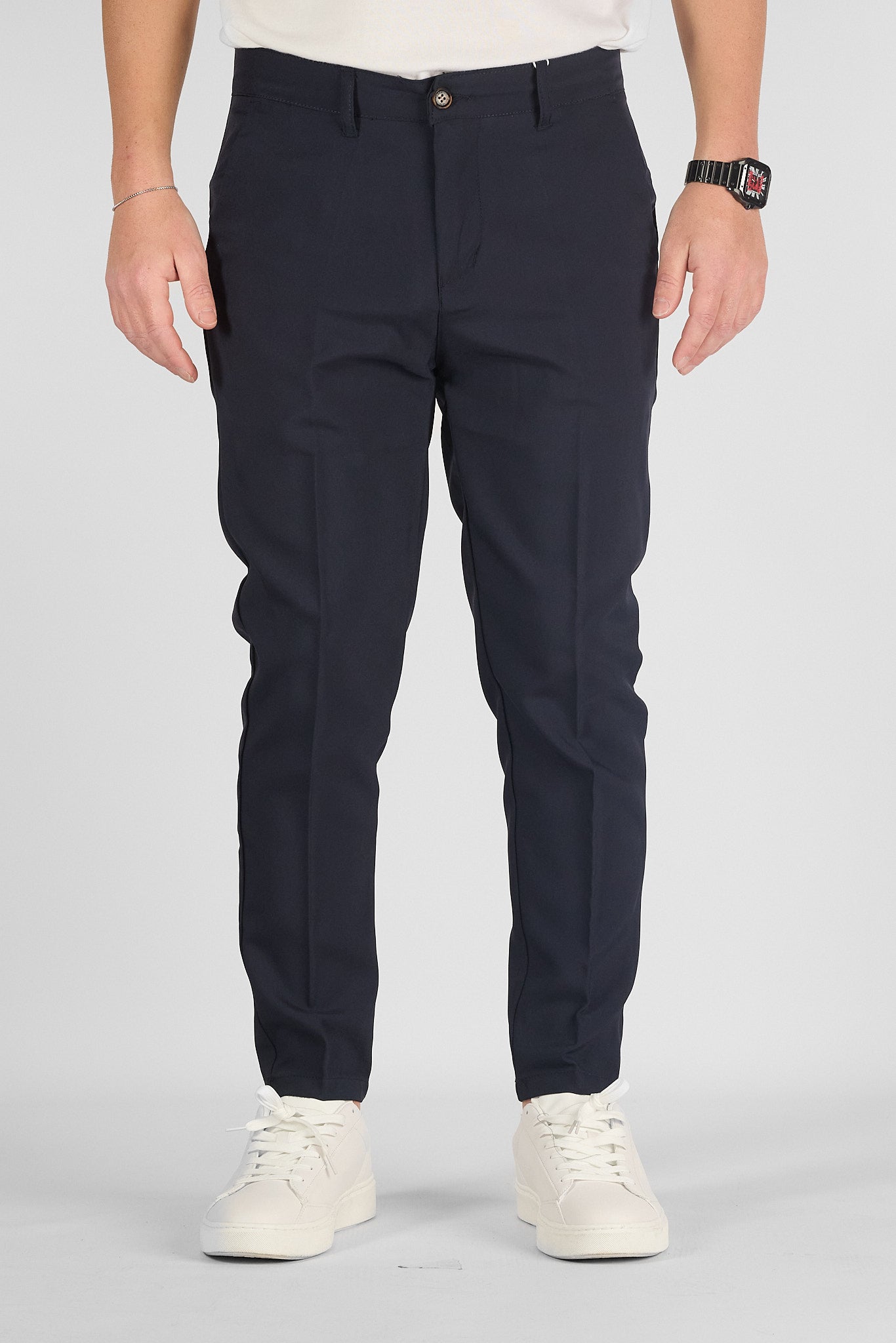 Pantalone Capri Active Stile Sartoriale No Stiro 713 | 2 per €60 | Blu