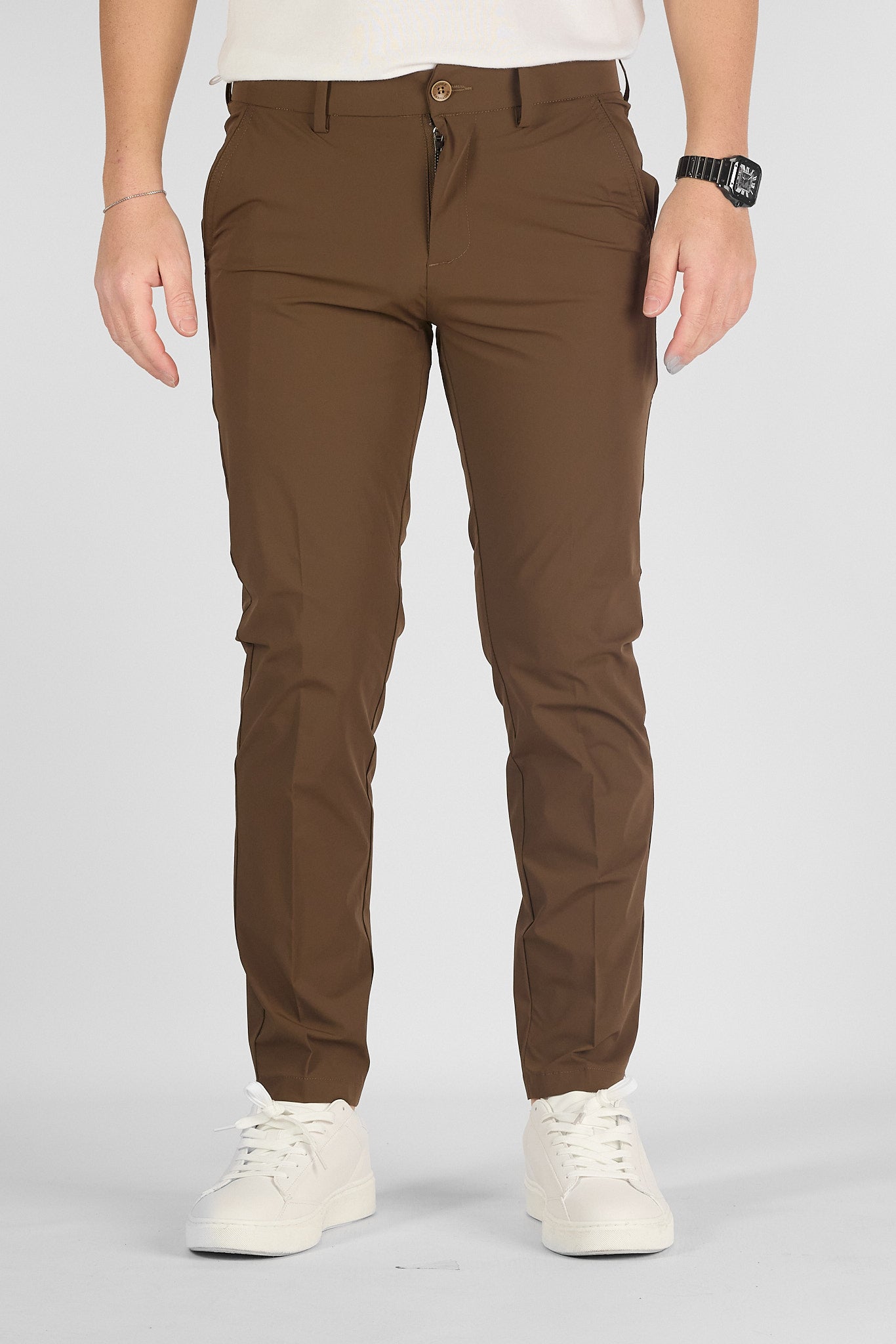 Pantalone Capri Active Super Light No Stiro NS08 | 2 per €60 | Marrone 7