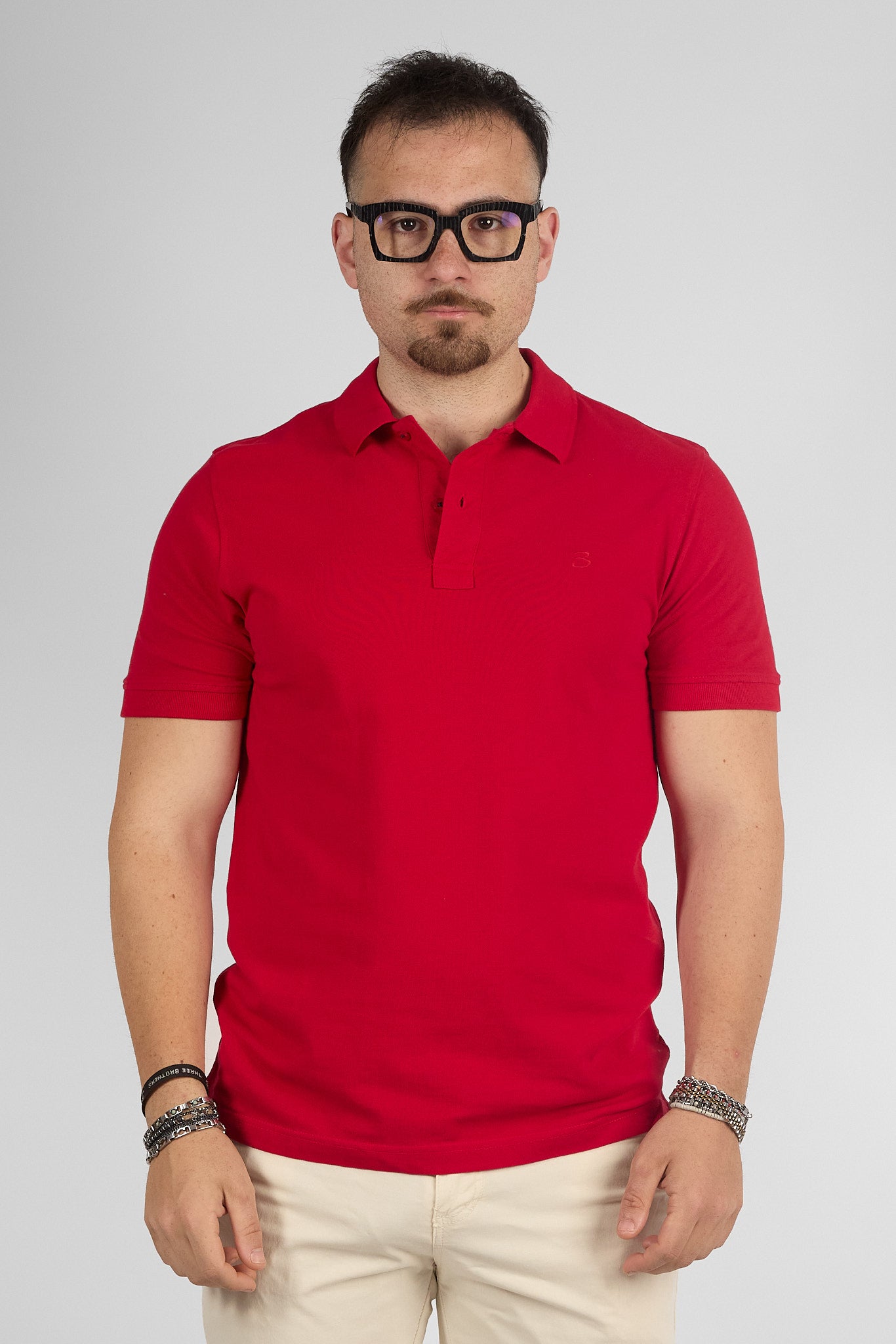 Polo Mezza Manica 100% Cotone Piquet | 2 per €40 | Rosso 41