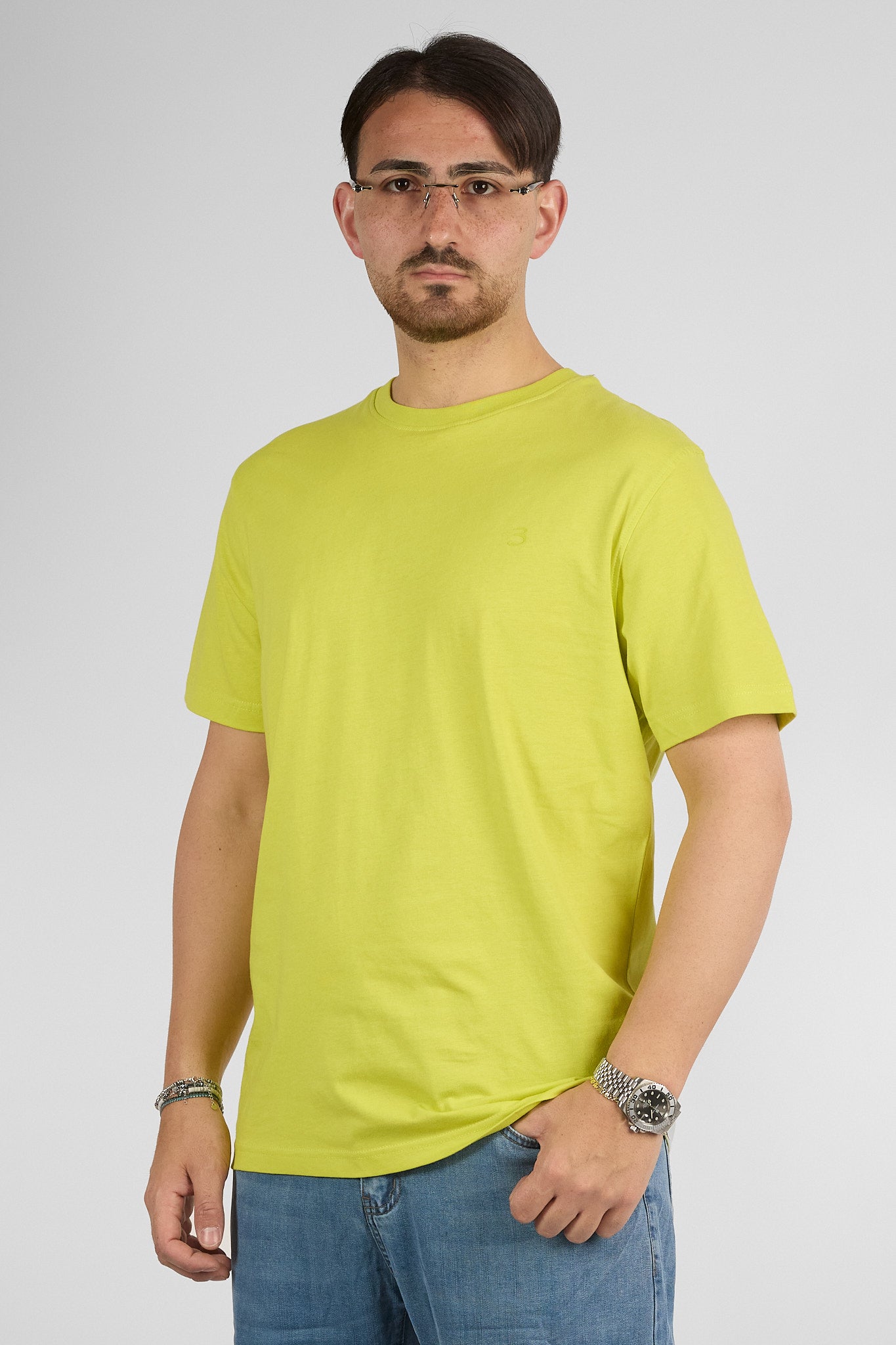 T-Shirt Mezza Manica 100% Cotone Basic | 2 per €30 | Lime 37