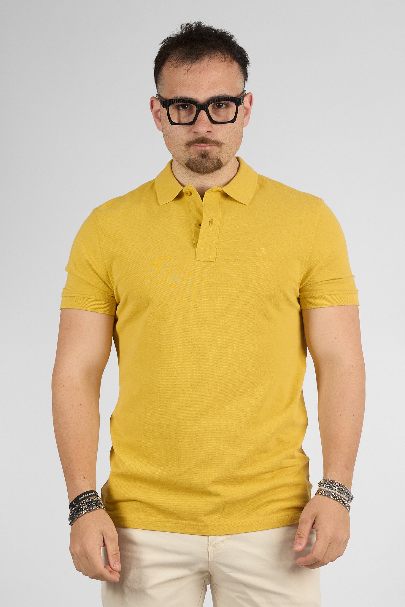 Polo Mezza Manica 100% Cotone Piquet | 2 per €40 | Senape 34