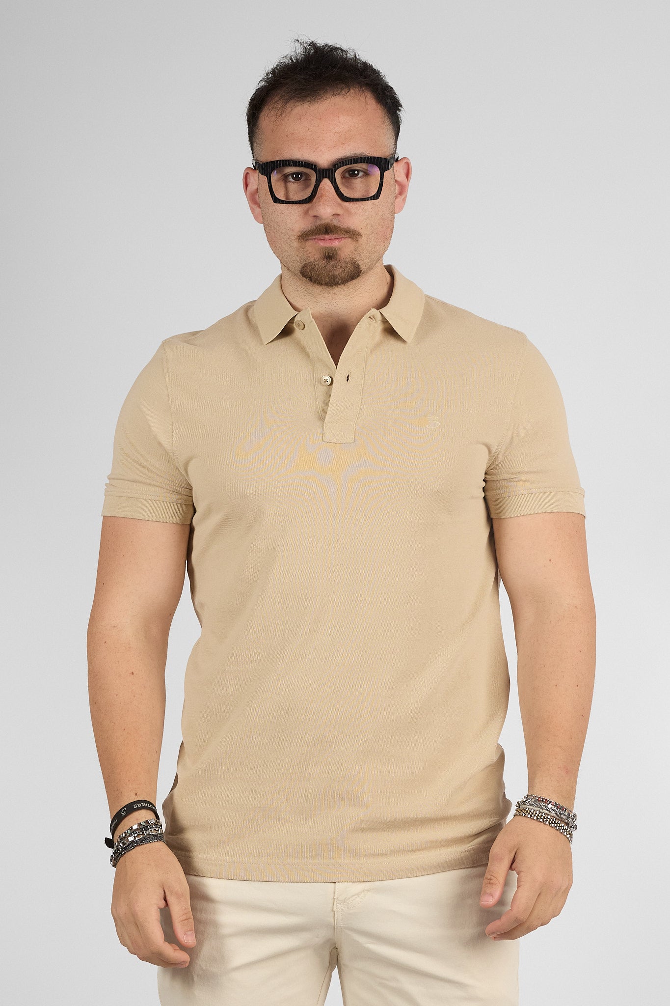 Polo Mezza Manica 100% Cotone Piquet | 2 per €40 | Beige 08