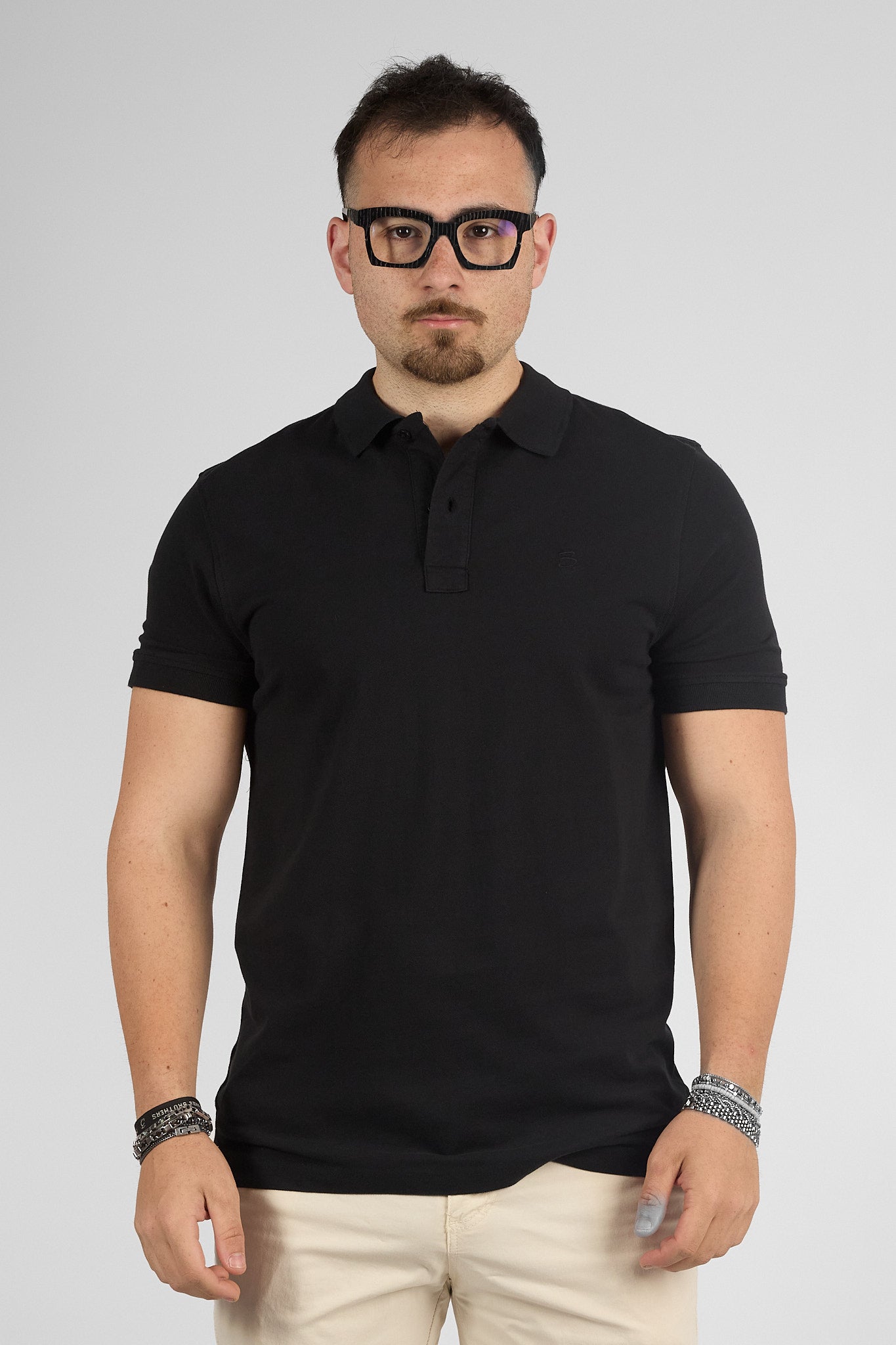 Polo Mezza Manica 100% Cotone Piquet | 2 per €40 | Nero 92