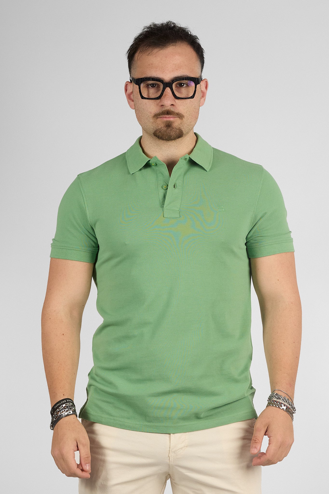 Polo Mezza Manica 100% Cotone Piquet | 2 per €40 | Verde Mela 72