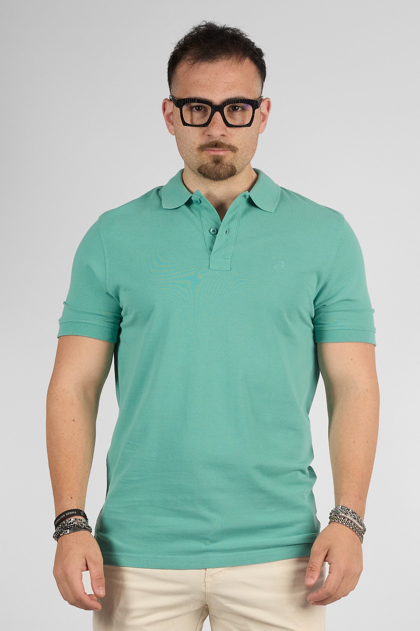 Polo Mezza Manica 100% Cotone Piquet | 2 per €40 | Verde Acqua 52
