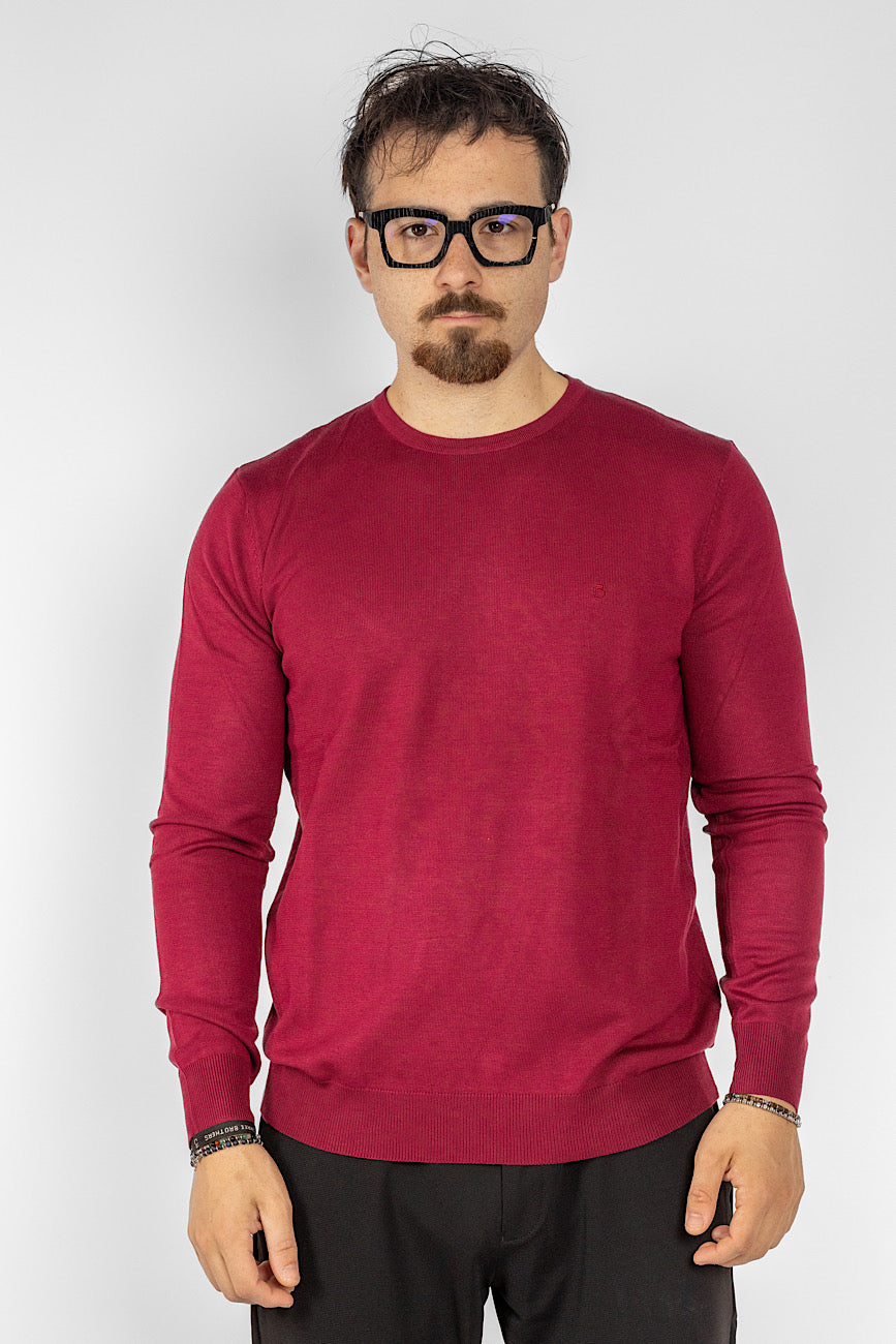 Pullover mit Rundhalsausschnitt | 2 + 1 Gratis | Bordeaux