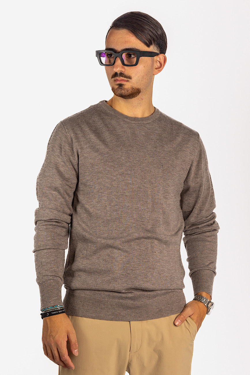 Pullover Girocollo Misto Lana 2 per €40 | Tortora 33