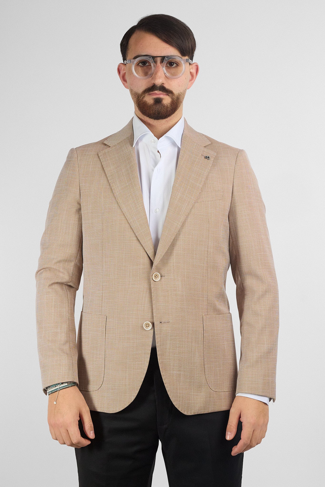Giacca Occhio di Pernice | Beige