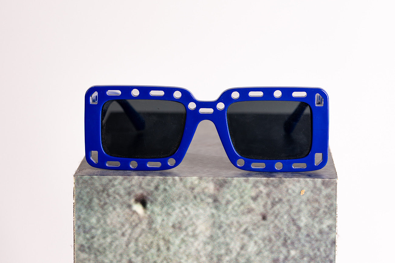 White Sunglasses | Electric Blue