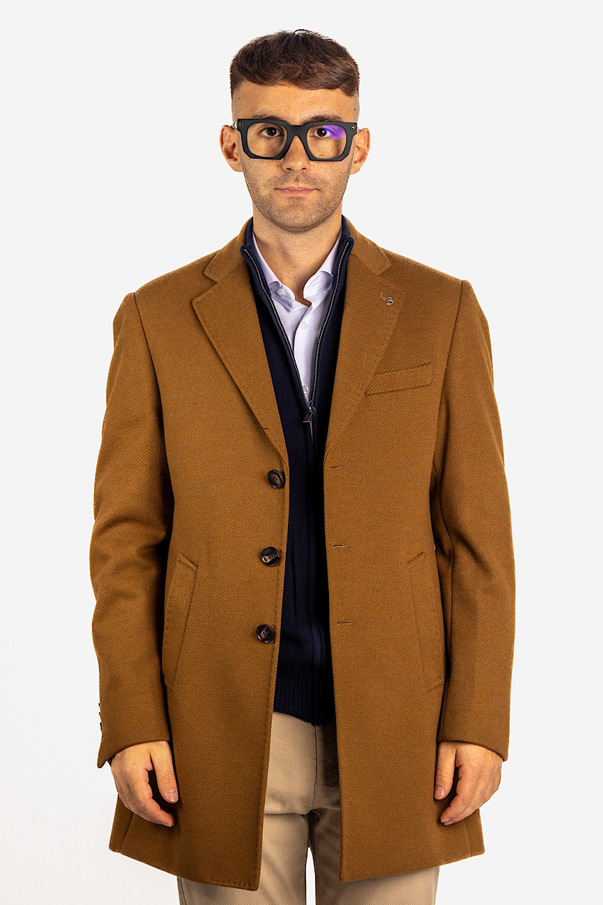 Herringbone Coat | Camel