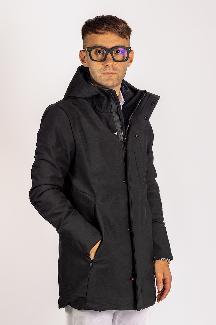 Parka Tessuto RRD Impermeabile | Taglie Extra | Nero