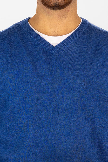 Pullover aus Wollmischung mit V-Ausschnitt <tc>"€20 Rabatt auf dem zweiten"</tc> | Hellblau 03