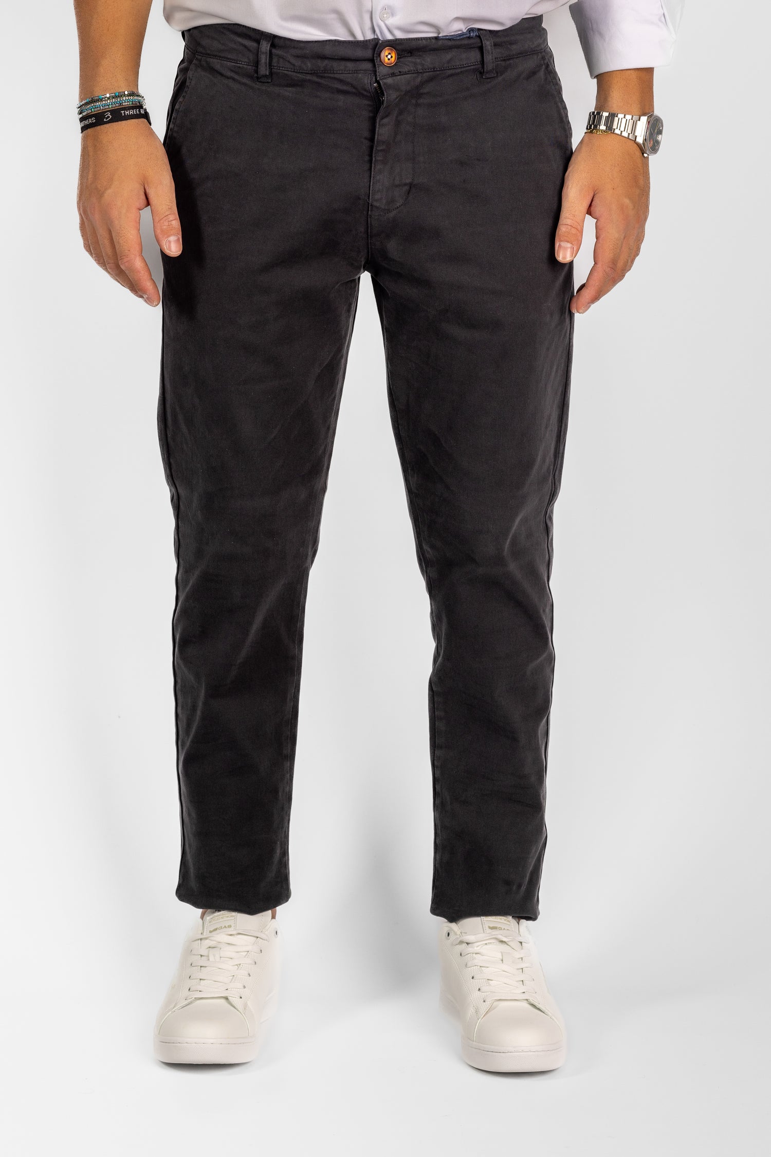 Basic Semi Slim Trousers 2 for €40 | 3302 Dark Grey