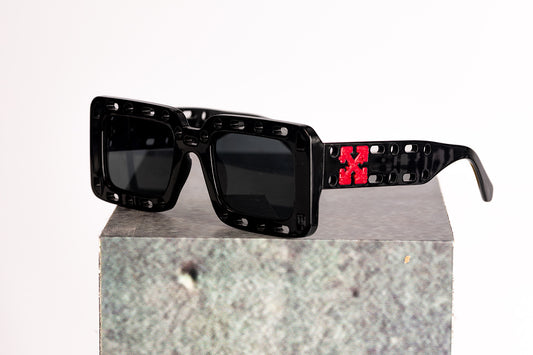 White Sunglasses | Black and Red