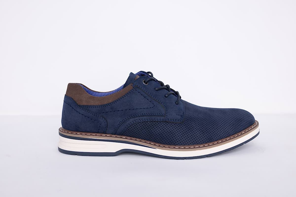 Derby-Wildlederschuh | Blau