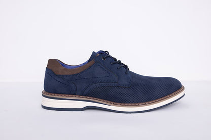 Zapato Derby de ante | Azul