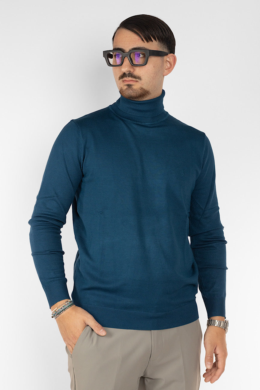 Hochgeschlossener Pullover | 2 + 1 Gratis | Petrolium