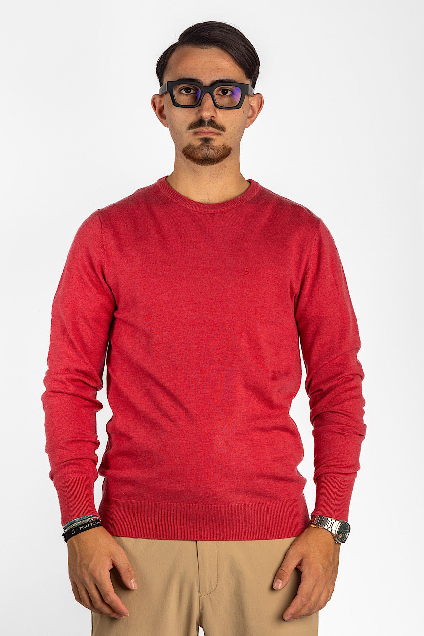 Pull à col rond en laine mélangée <tc>"20€ de réduction au deuxième"</tc> | Corail 10