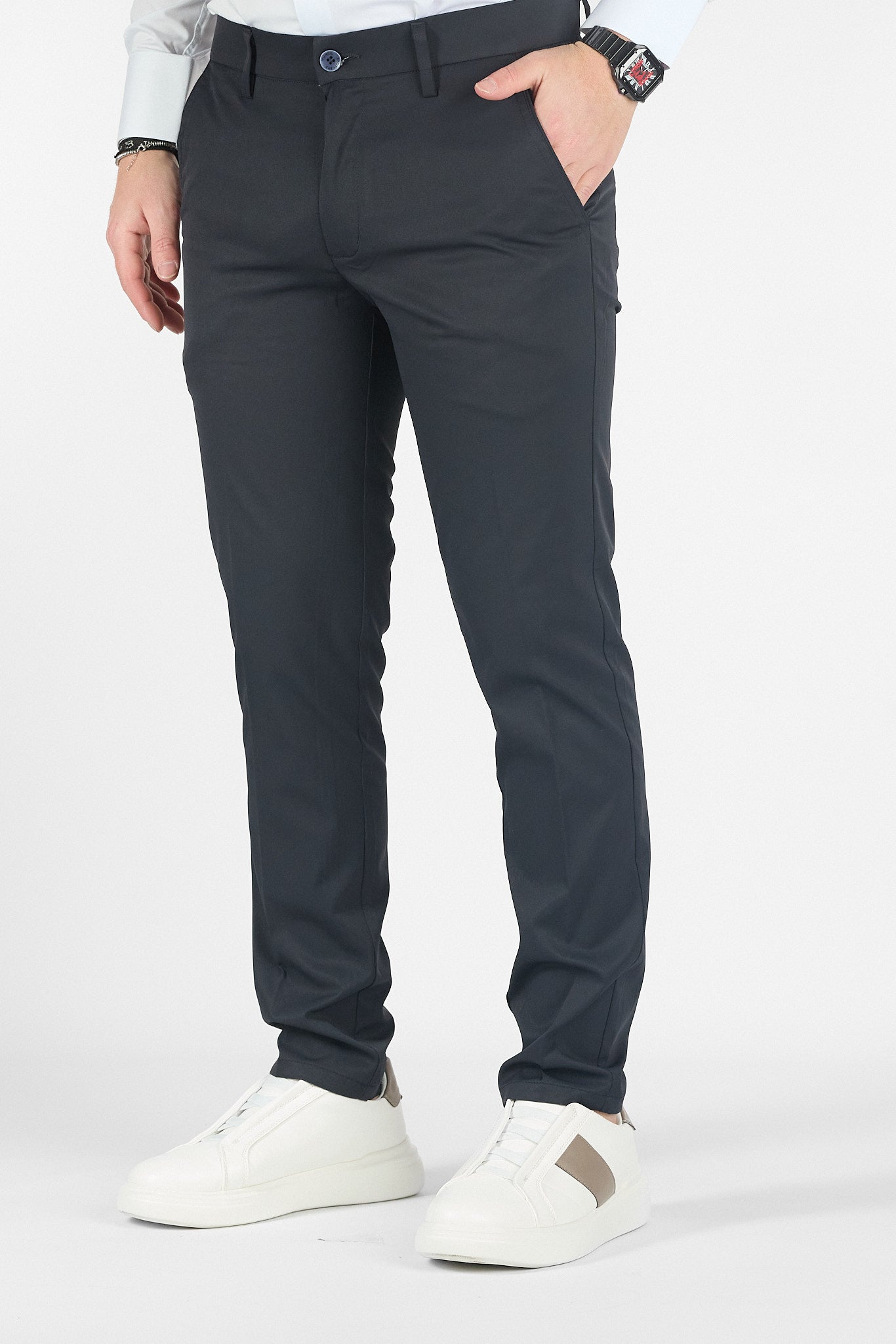 Pantalone Capri Active No Stiro NS07 | 2 per €60 | Blu